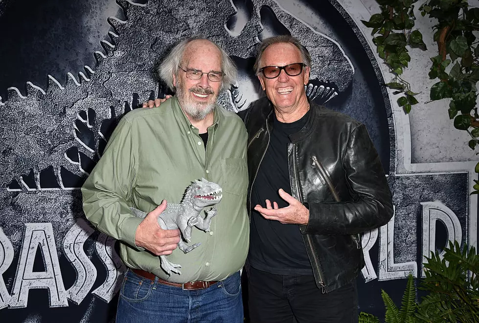 HOLLYWOOD, CA - JUNE 09: Paleontologist consultant Jack Horner (L) and actor Peter Fonda attend the Universal Pictures'