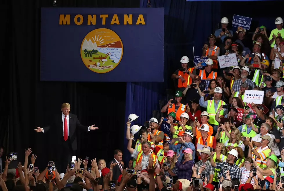 GREAT FALLS, MT - JULY 05: U.S. president Donald Trump greets supporters during a campaign rally at Four Seasons Arena on July 5, 2018 in Great Falls, Montana. President Trump held a campaign style 'Make America Great Again' rally in Great Falls, Montana with thousands in attendance. (Photo by Justin Sullivan/Getty Images)