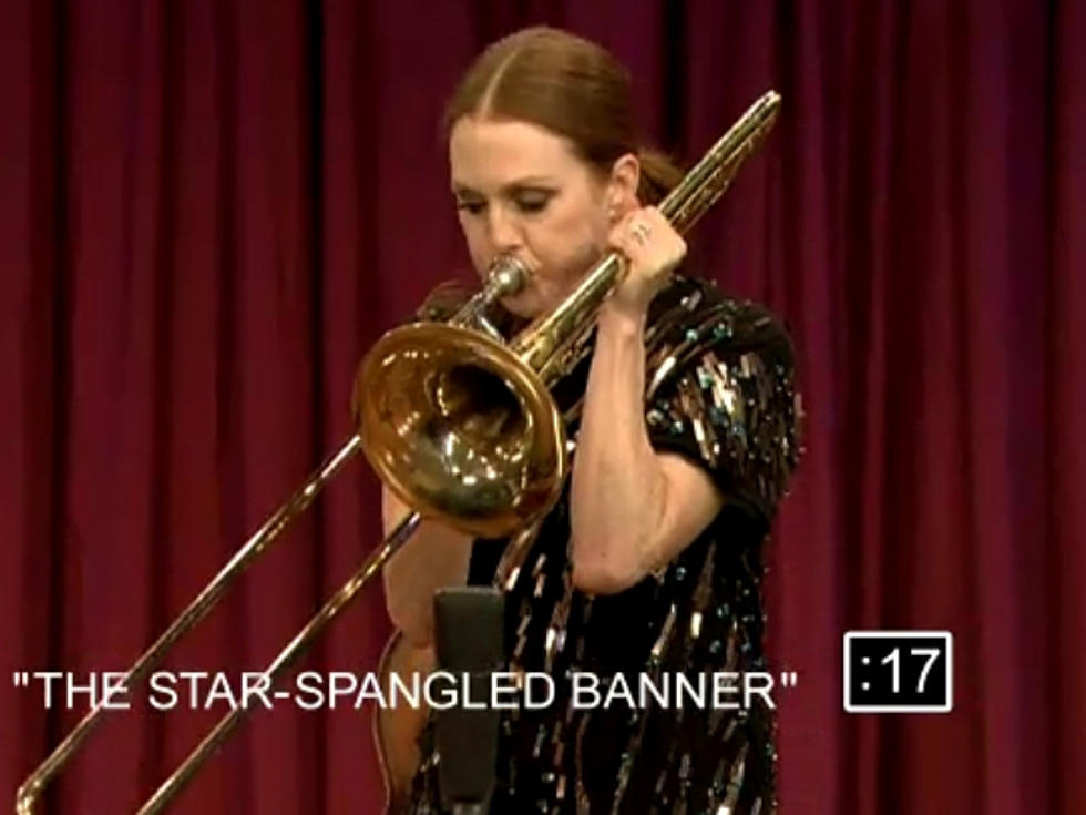 Julianne Moore Plays the Trombone (Poorly) on ‘Late Night’ [VIDEO]