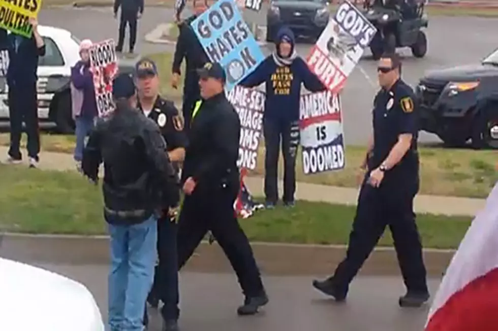 Moore, Oklahoma Counter Protesters Send Westboro Group Fleeing [VIDEO]