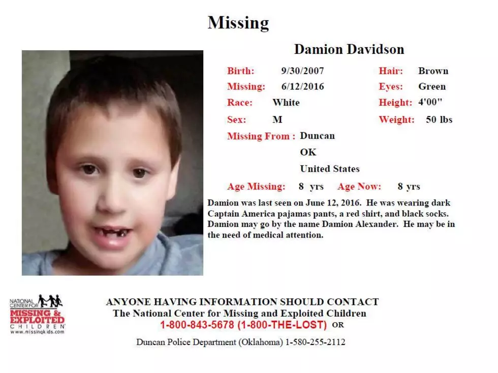 Sad News From Duncan in Search For Missing 8-Year Old