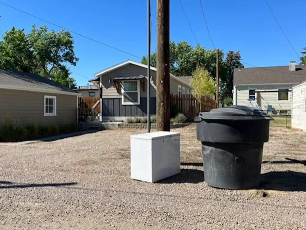 Dead appliances litter alley in Great Falls, Montana