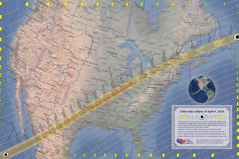 Nasa's map of the eclipse coming in April of 2024