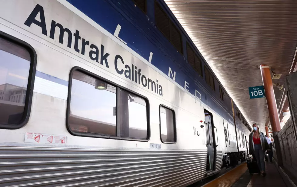 Amtrak train in California