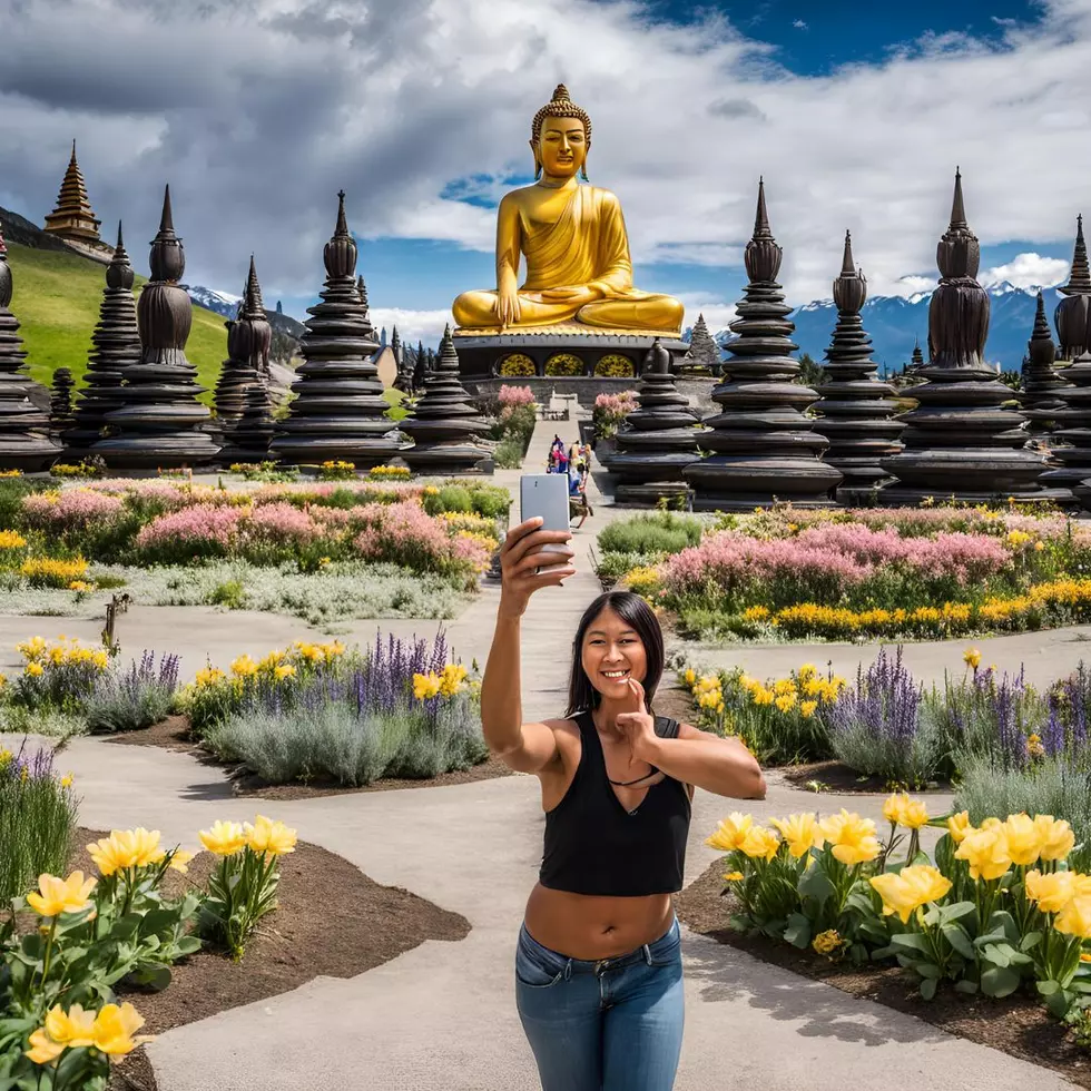 Canva AI Generated Tourists at Popular Montana Tourist Attractions
