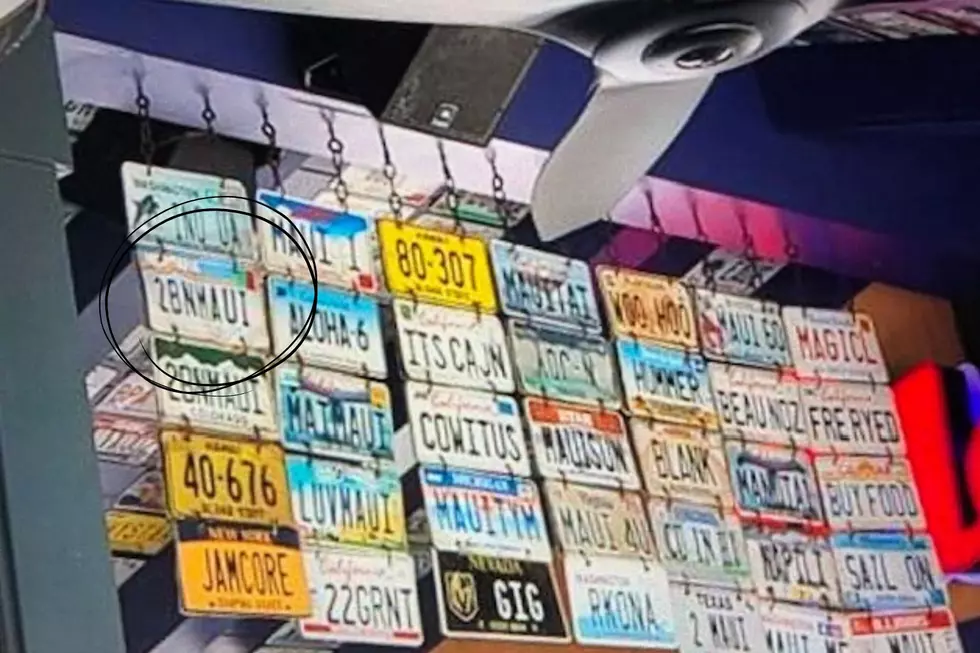License Plates wall at Cheesburger in Paradise, Maui