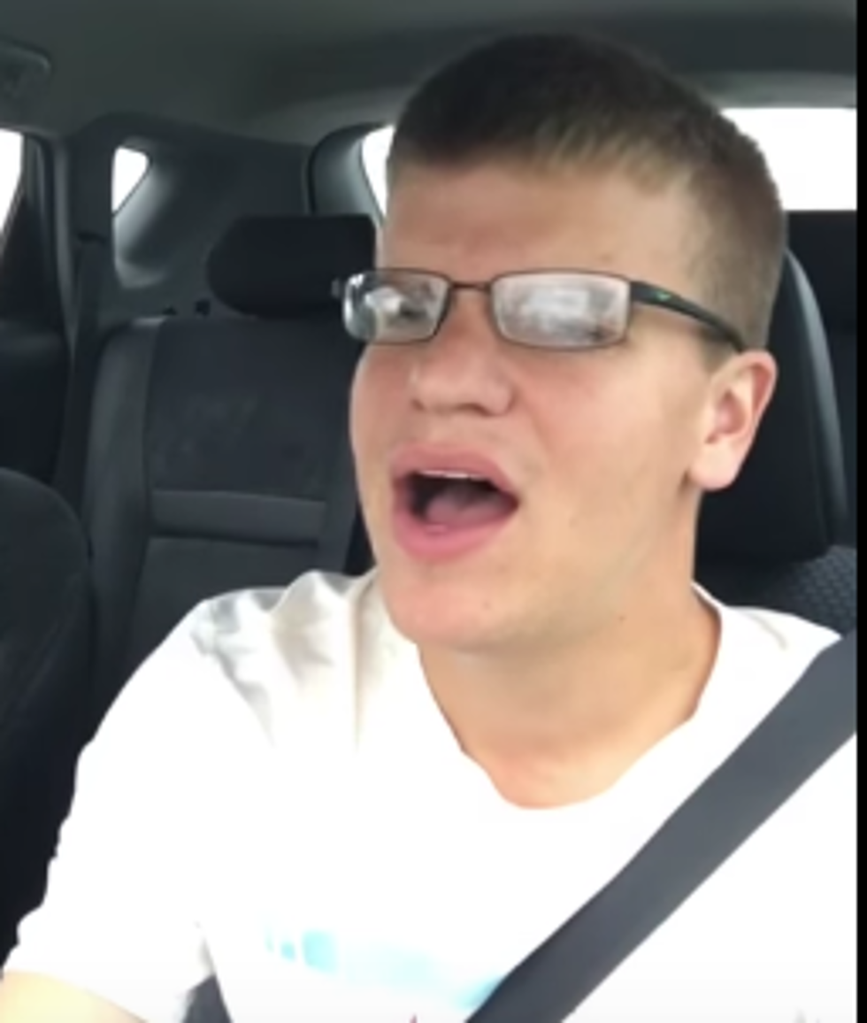 Singing in His Car, Go-Pro On and This Happens! CRAZY! [VIDEO]