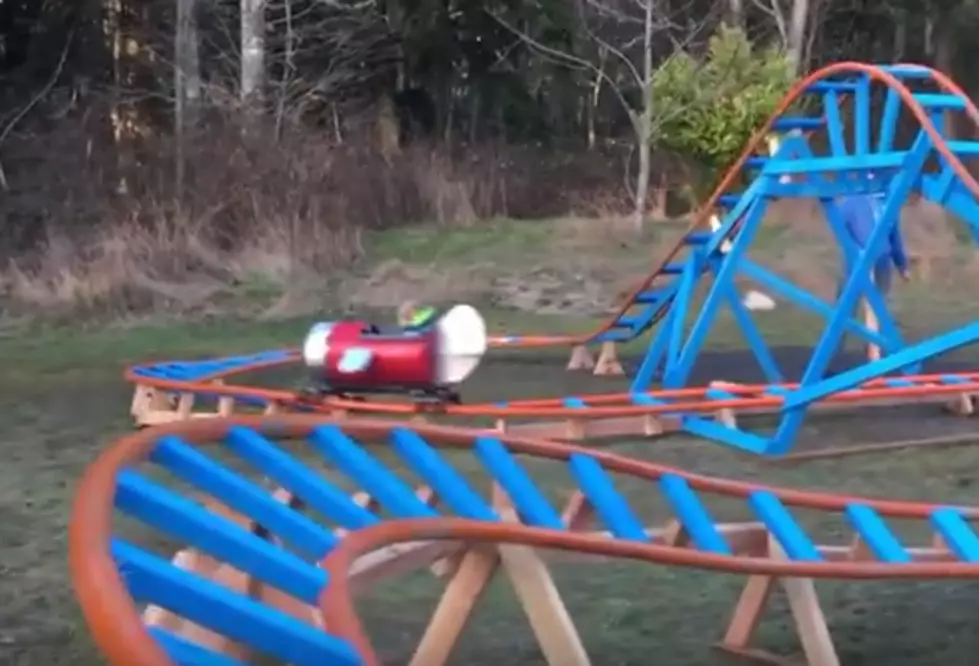 Oak Harbor Dad Builds Backyard Roller Coaster for 3 Yr Old!
