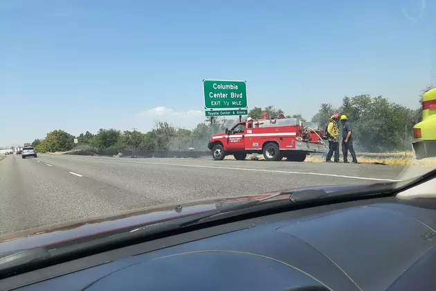Fire Breaks Out Along Westbound Hwy 240 [Photos]