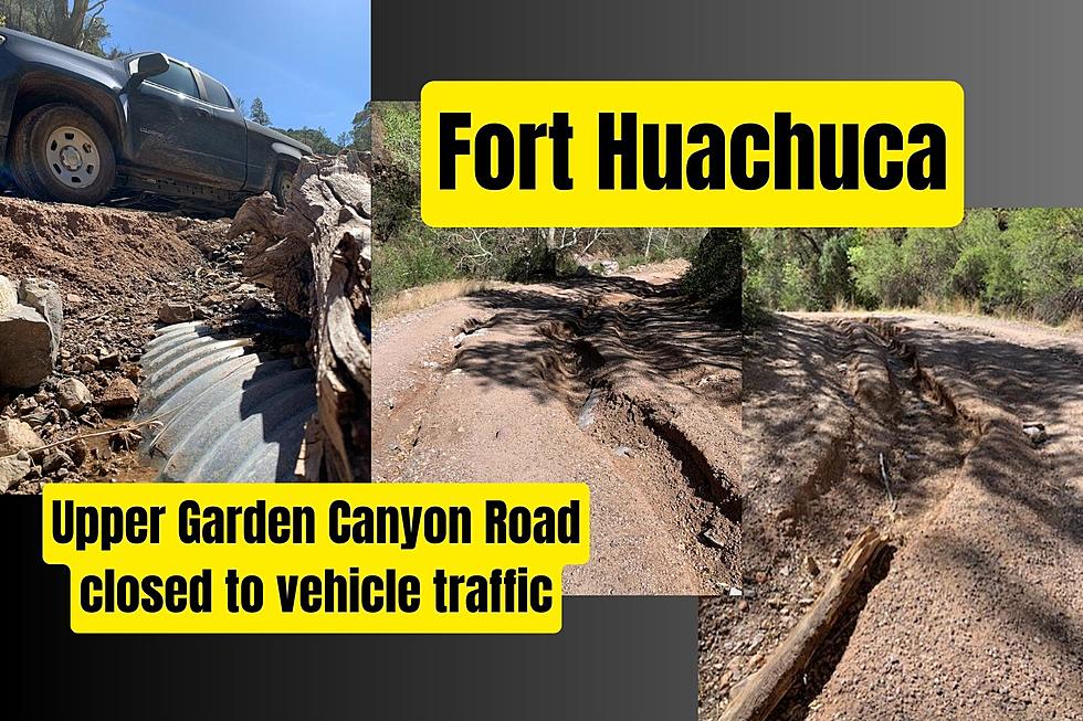 Fort Huachuca Upper Garden Canyon Road closed to vehicle traffic