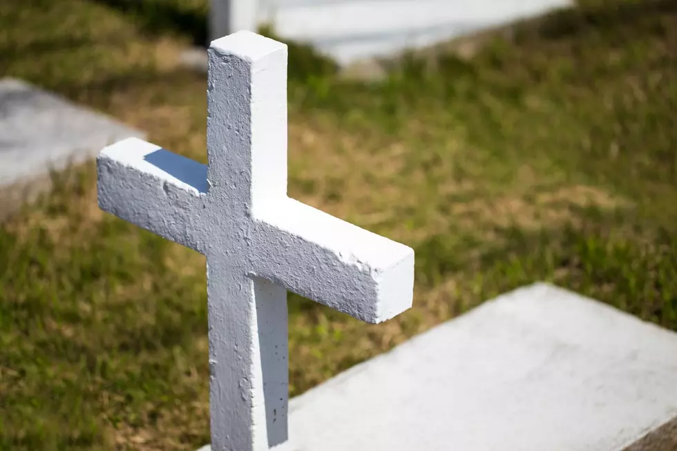 A grave with a cross
