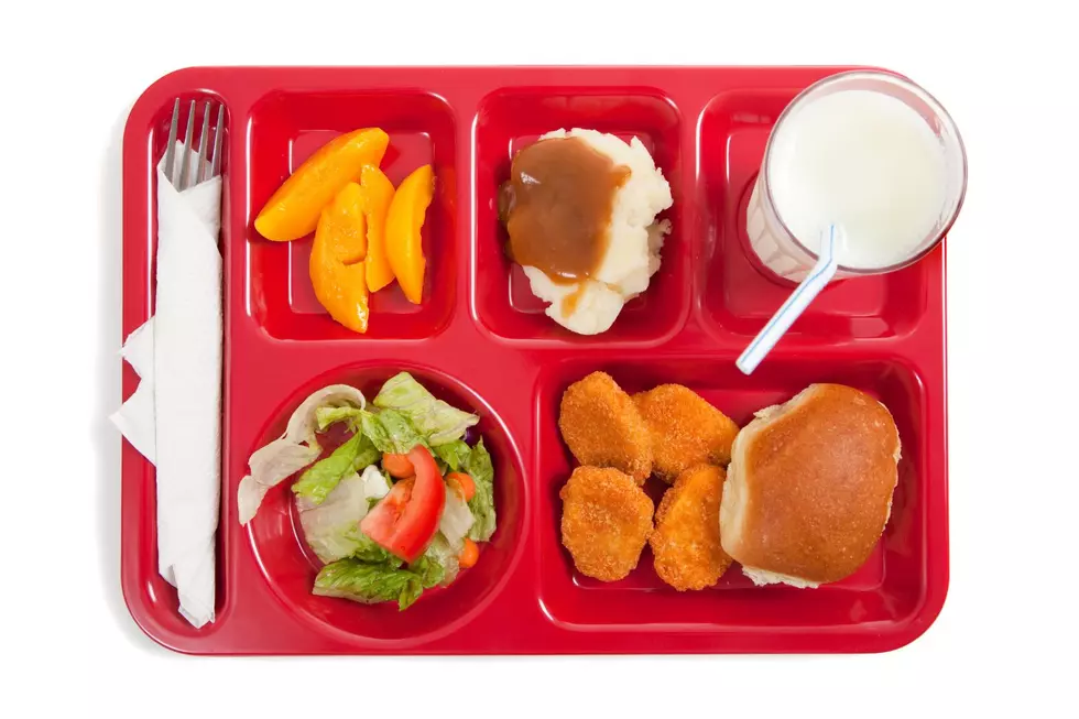 A tray of school served lunch