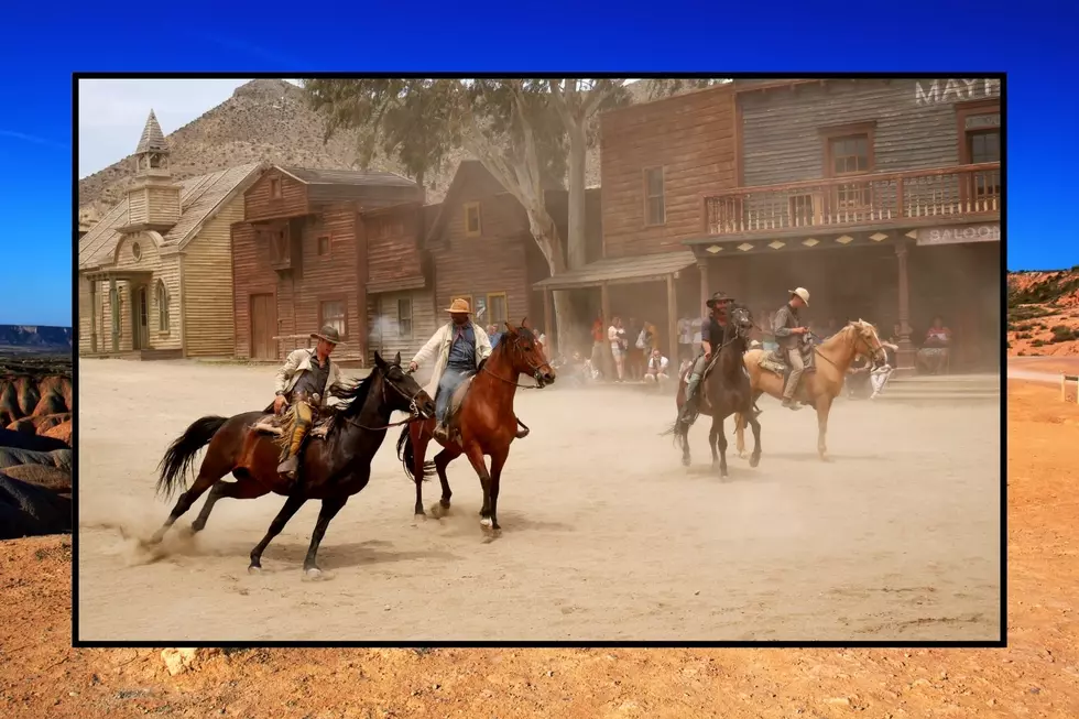 A performance of an Old West showdown in Spain