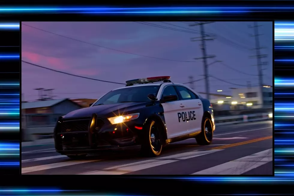 A police car in a chase