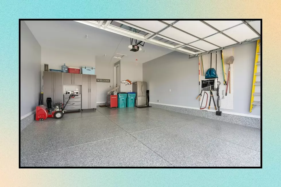 The inside of a garage