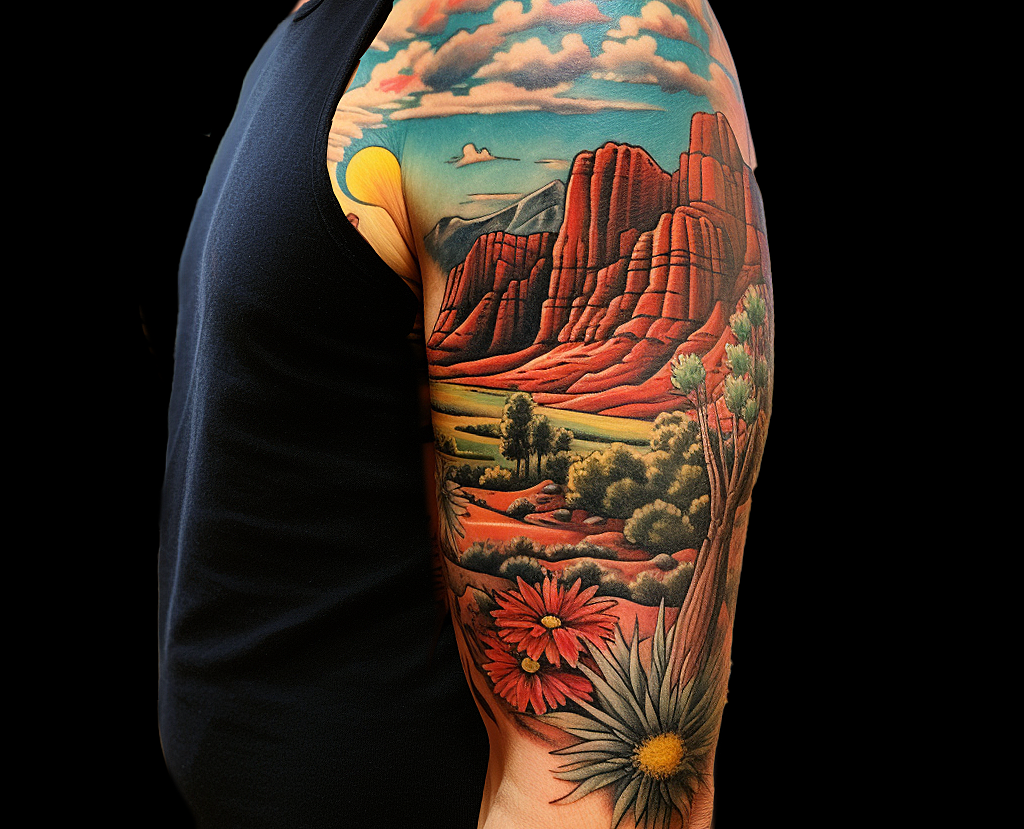 Imaginative Half-Sleeve Landscape Tattoos by Lisa Orth – Scene360