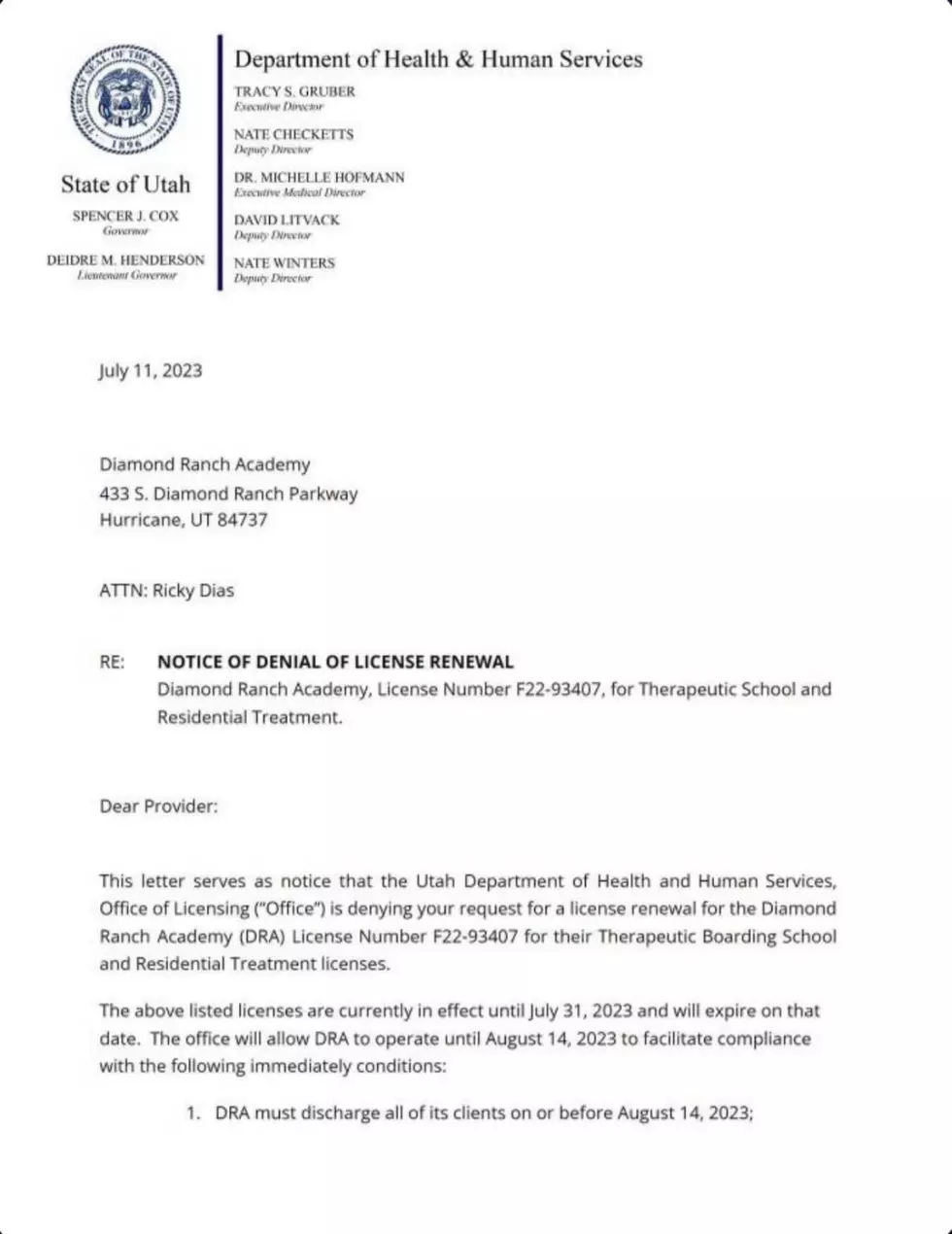 Utah Department of Heath & Human Services