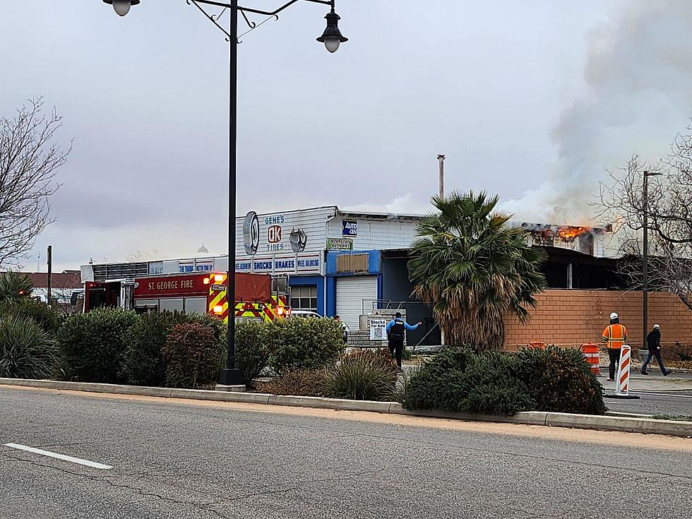 Updated: Structure Fire at Tire Shop on St. George Boulevard Closes Down Major Roads