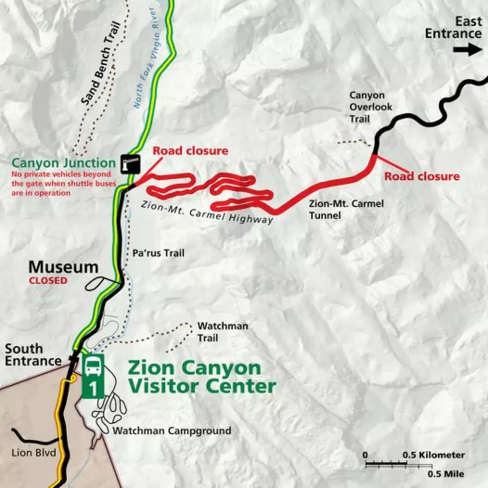 Road Through Zion National Park Temporarily Closed