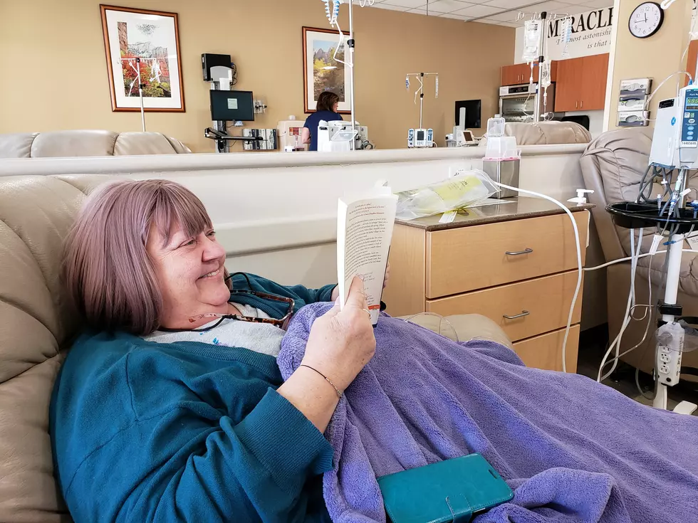 My wife receiving treatment at Cedar City Cancer Center / Dr. T