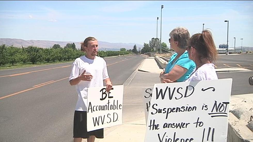 Mother Protests Outside West Valley High School