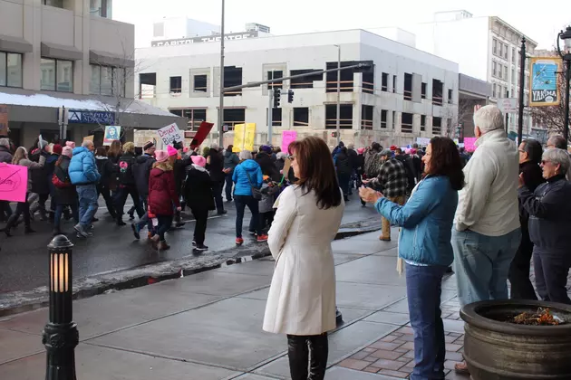 Hundreds Of Women March In Downtown Yakima Saturday