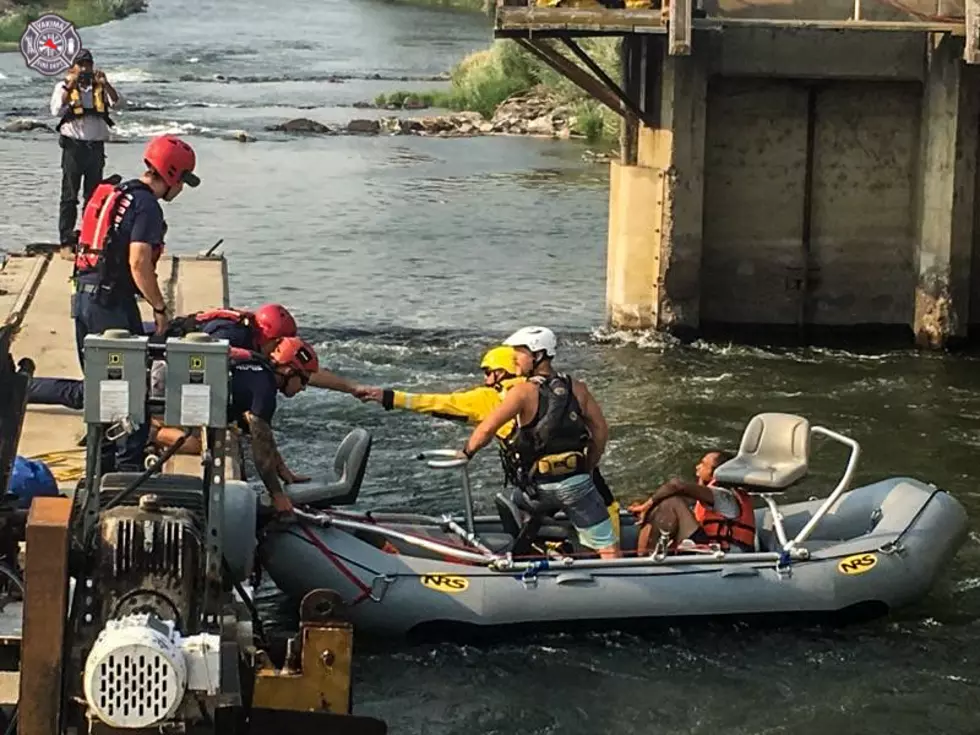 Yakima Fire Department Rescues Man Trapped In Wapato Irrigation Dam  [PHOTOS]