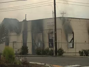 Big Fire Destroys Toppenish Public Works Building Wednesday