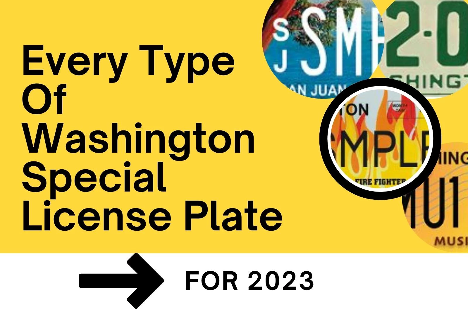 Here's A Look At Every Type of Washington License Plate for 2023