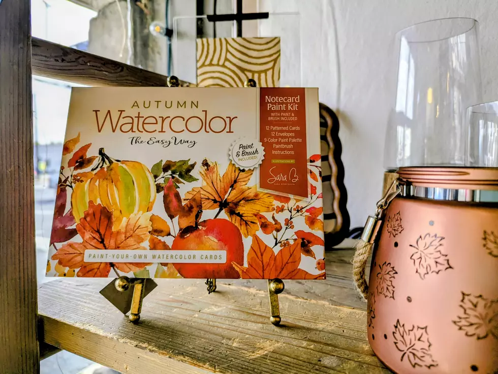 Watercolor Notecard Set inside Fiddlesticks
