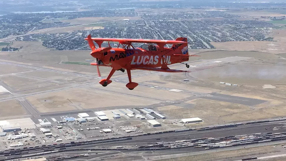 Acrobatic pilots fly over the Tri-Cities before air show this weekend