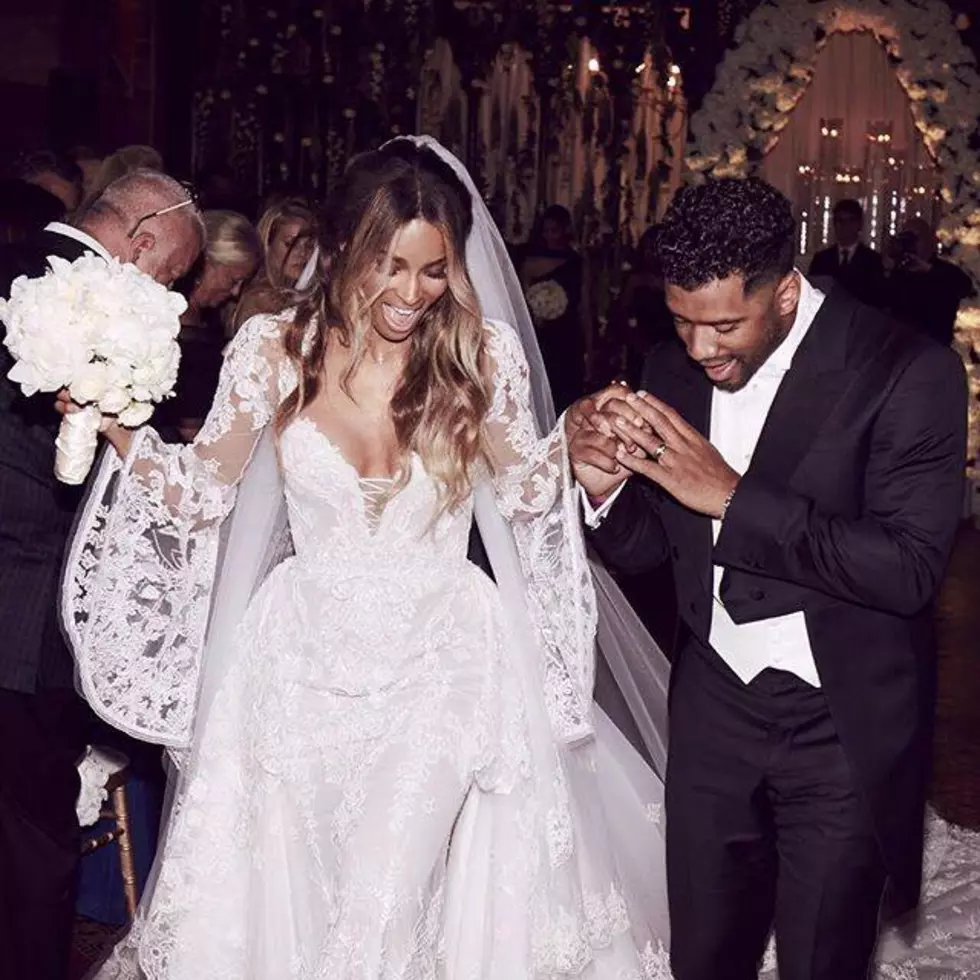 Seattle Seahawk player Russell Wilson ties the knot with Singer Ciara