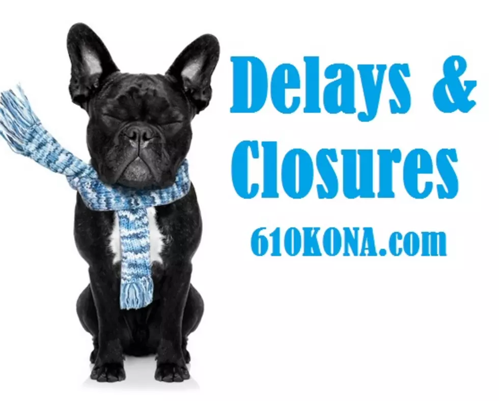 Weather-related closures and delays for Wednesday, February 15, 2017