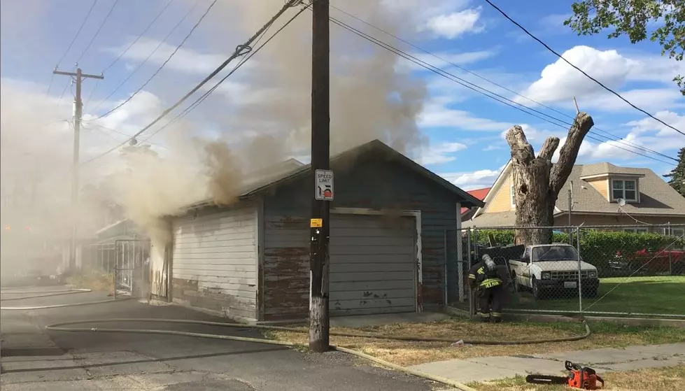Fire destroys Yakima garage, car