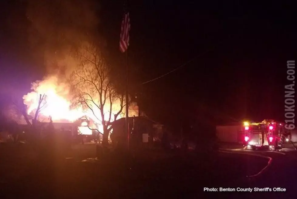 Fire destroys home in Benton County
