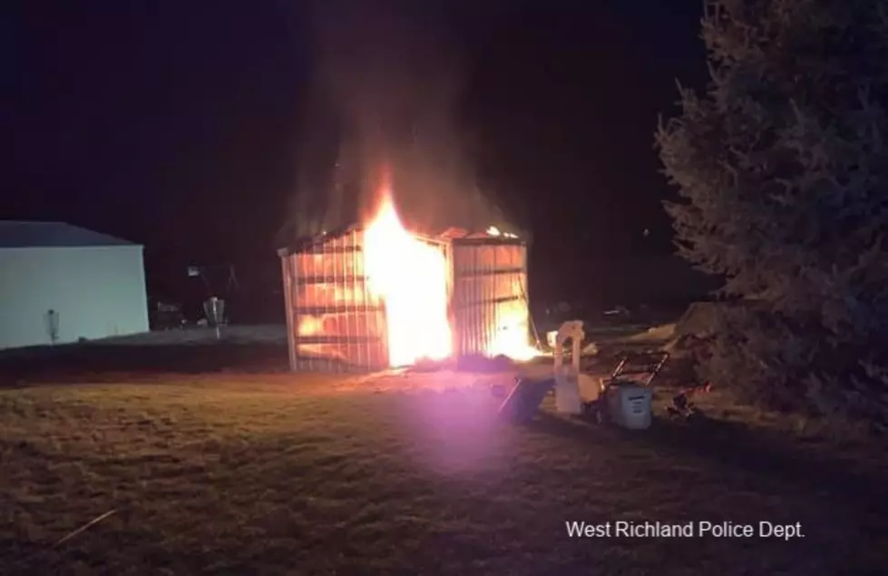 Overnight fire destroys West Richland shed
