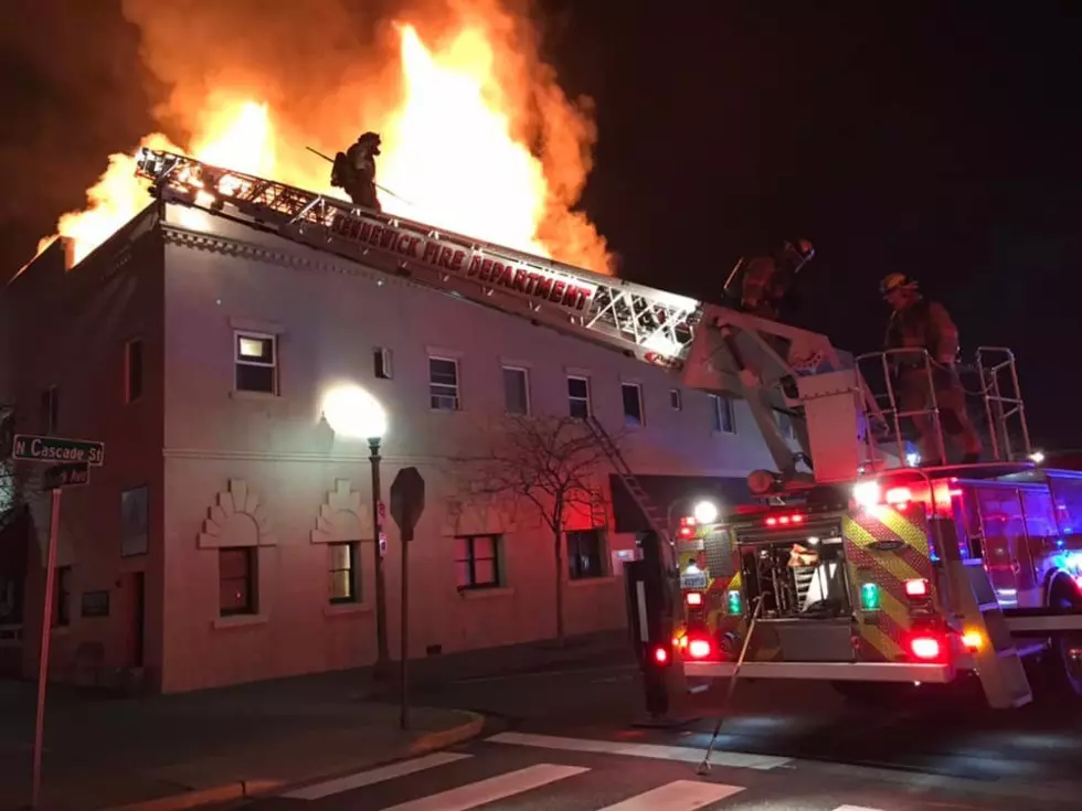 Fire Burns Apartment Building in Downtown Kennewick