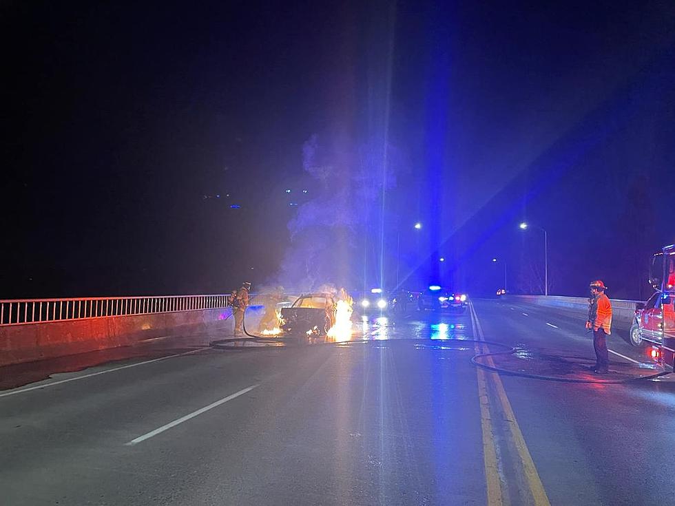 Truck Bursts into Flames on West Richland Bridge