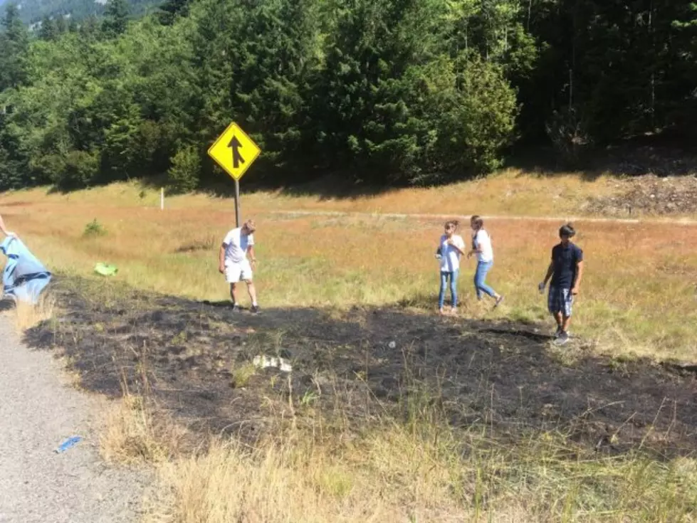 East Wenatchee Family Helps Stop Fire Along I-90