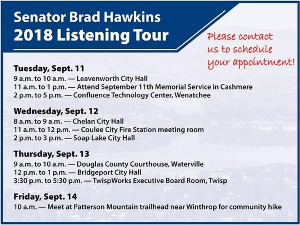 Senator Brad Hawkins Announces Listening Tour