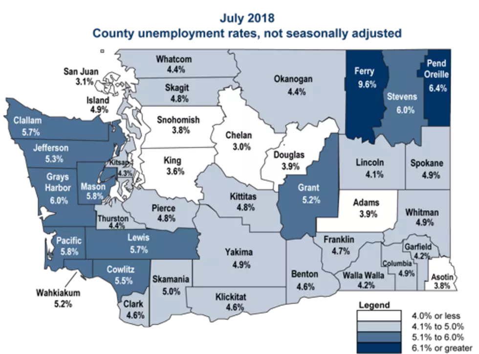 Chelan County Unemployment Best in the State for July
