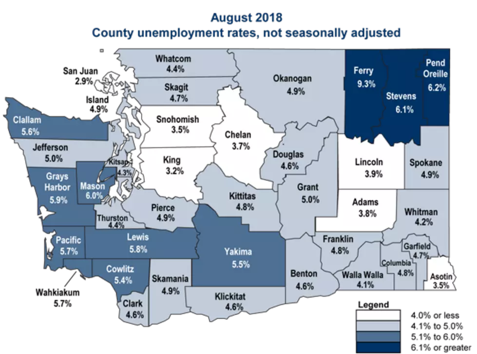 Chelan County&#8217;s Unemployment No Longer Best in State but Still Under Four Percent
