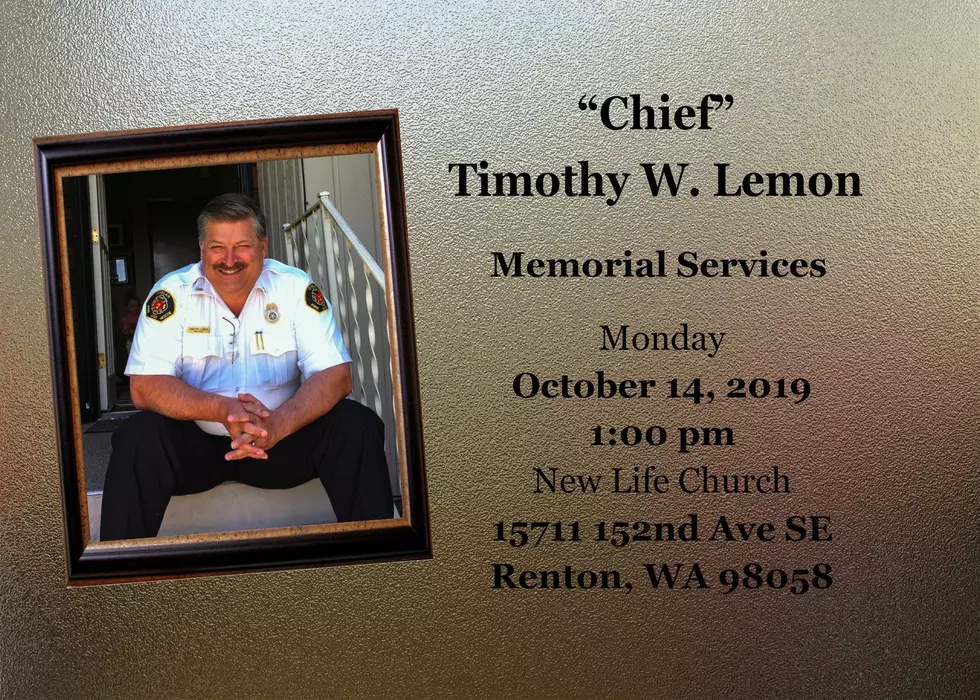Chief Tim Lemon Memorial Services October 14th
