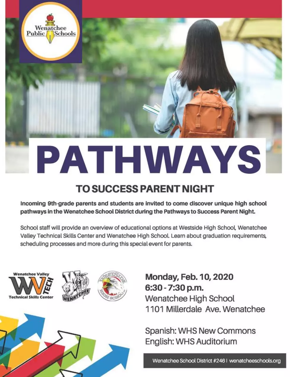 Wenatchee High School Holding &#8220;Pathways to Success&#8221; Event Monday Night