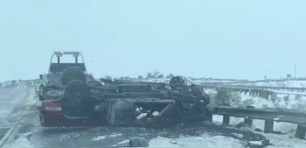 Vehicle Rolls Over, Catches Fire on I-90 West of Vantage