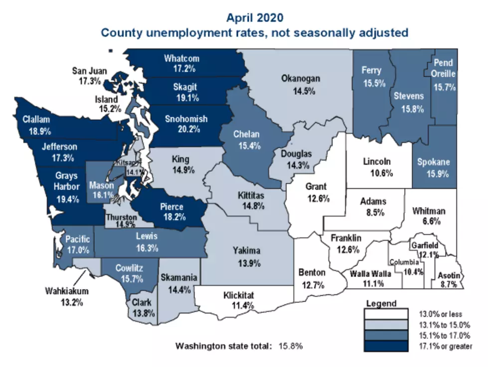 Chelan County Unemployment Nearly Triples from One Year Ago