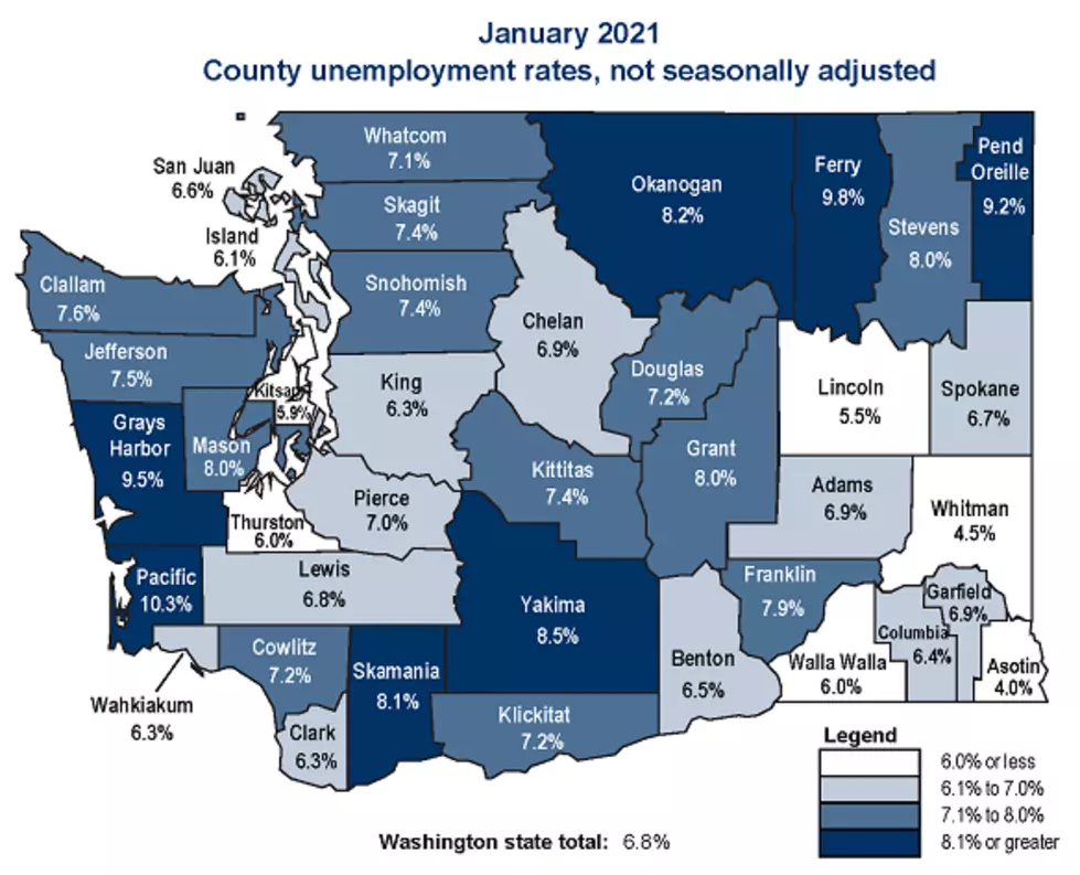 Unemployment Up Across Most of North Central Washington