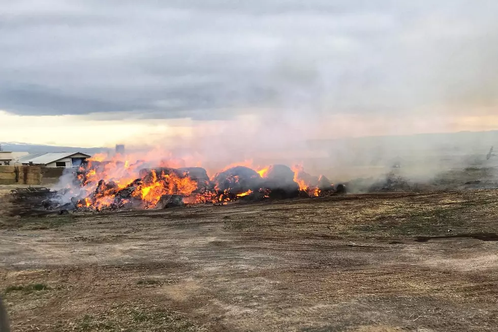 Fire Crews Battle Haystack Blaze on Road 7 NW