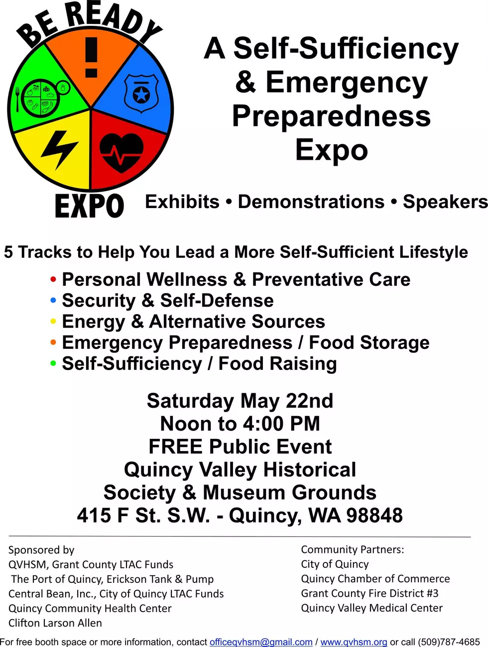 Almost 50 Exhibitors &#038; Experts Participate In Free&#8217;Be Ready Expo&#8217; at Quincy Valley Museum Grounds