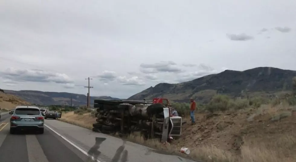 Dump Truck Rolls Over Outside of East Wenatchee Tuesday